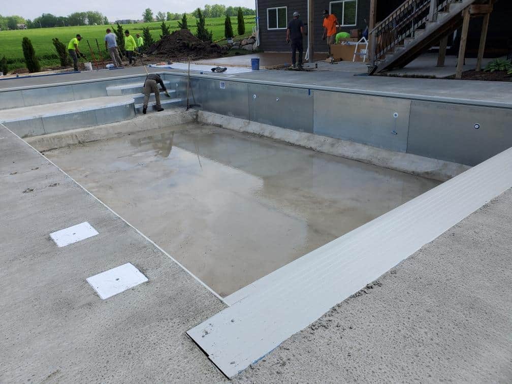 concrete pool installation